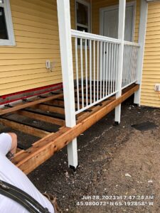 Bobby Built Homes Deck in progress Kenny St. Croix