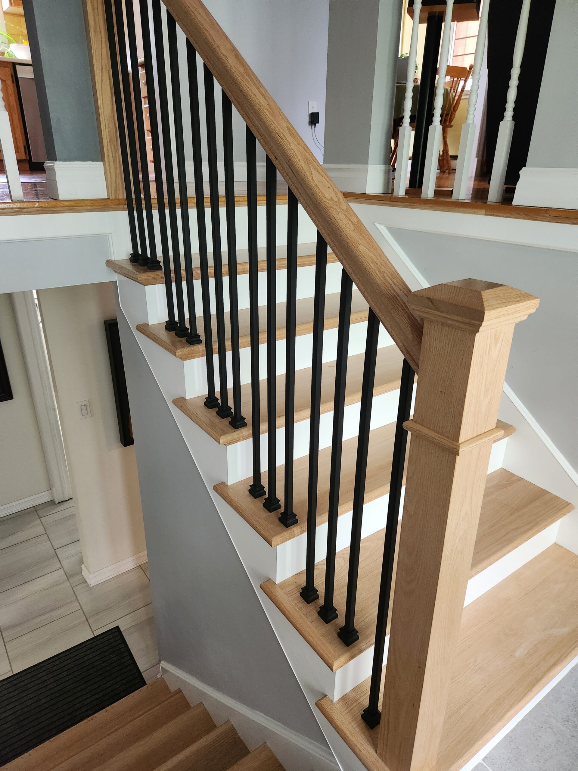 New stairs and railings New stairs and railings