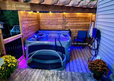 deck for hot tub