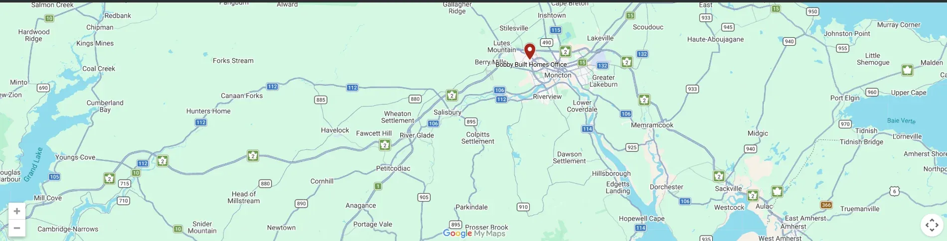 Bobby Built Homes Map